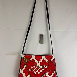 Brighton Red and White Patterned Shoulder Bag